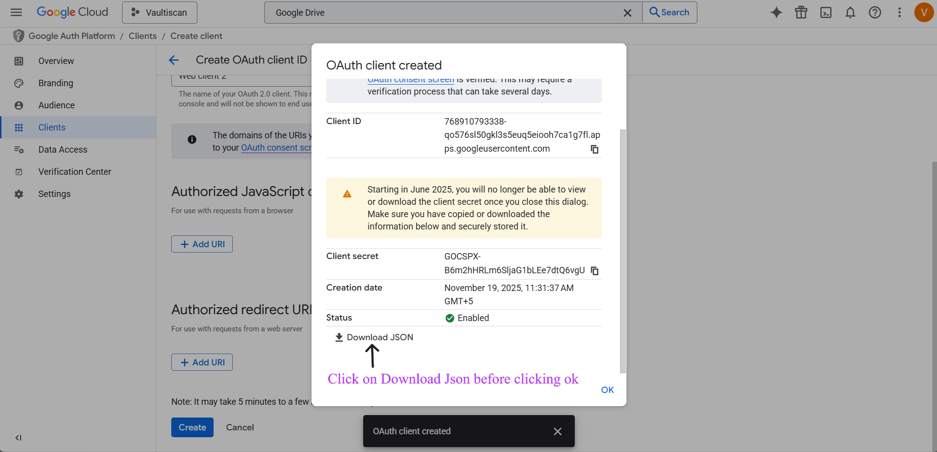 google drive credentials json google drive credentials json